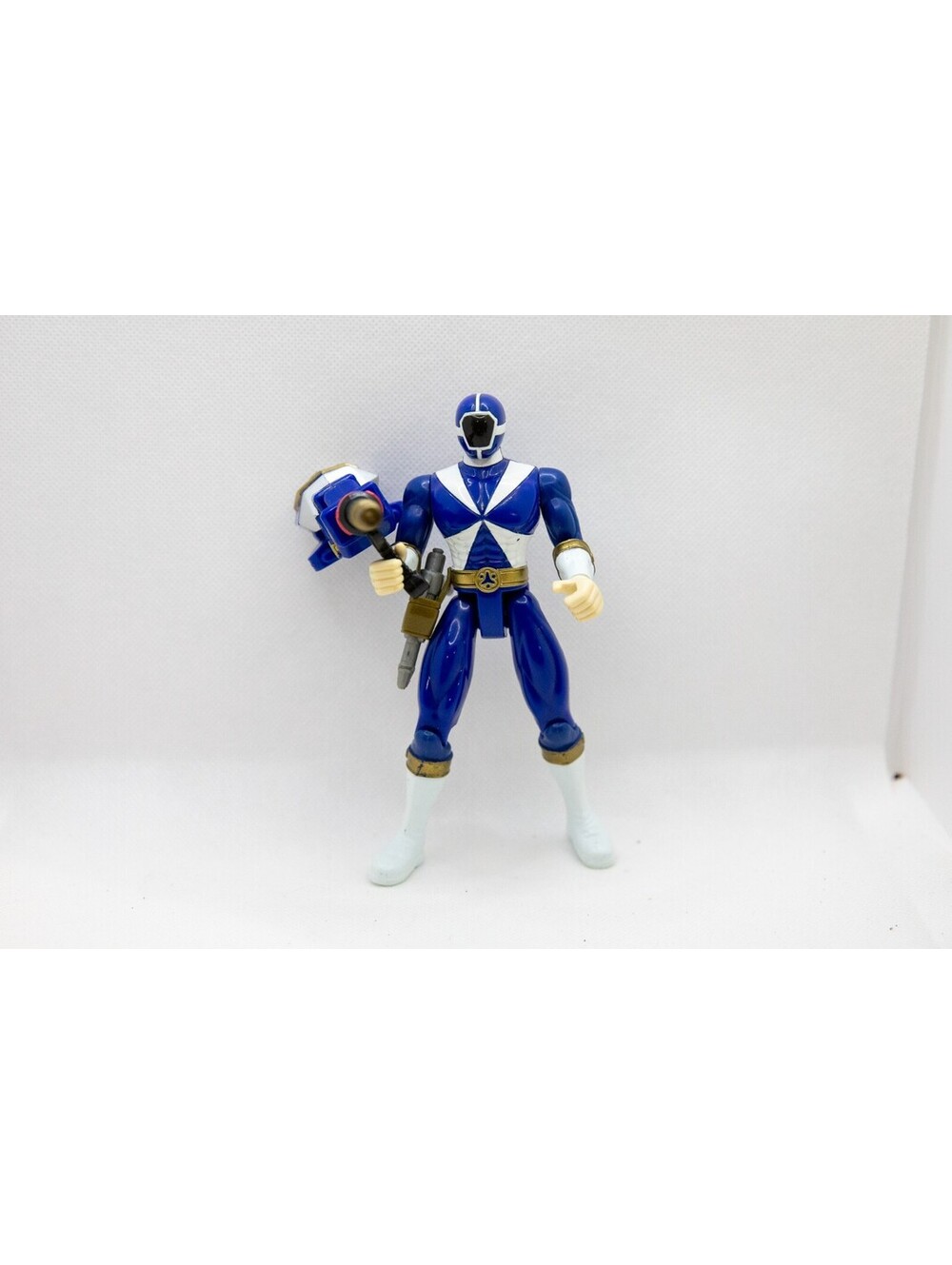 1999 Bandai Power Rangers Blue Lightspeed Rescue Action Figure With Weapon!